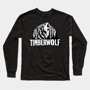 timberwolves basketball gift wolf Long Sleeve T-Shirt